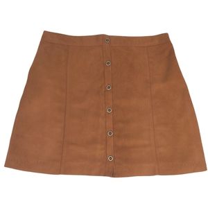 Hollister Y2K Mini Skirt Faux Suede Sz 7